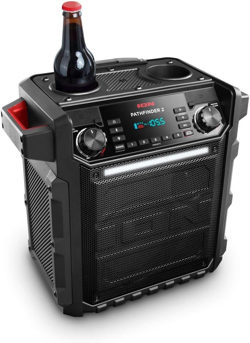 Ion Pathfinder II Rugged Bluetooth Portable Speaker - Red