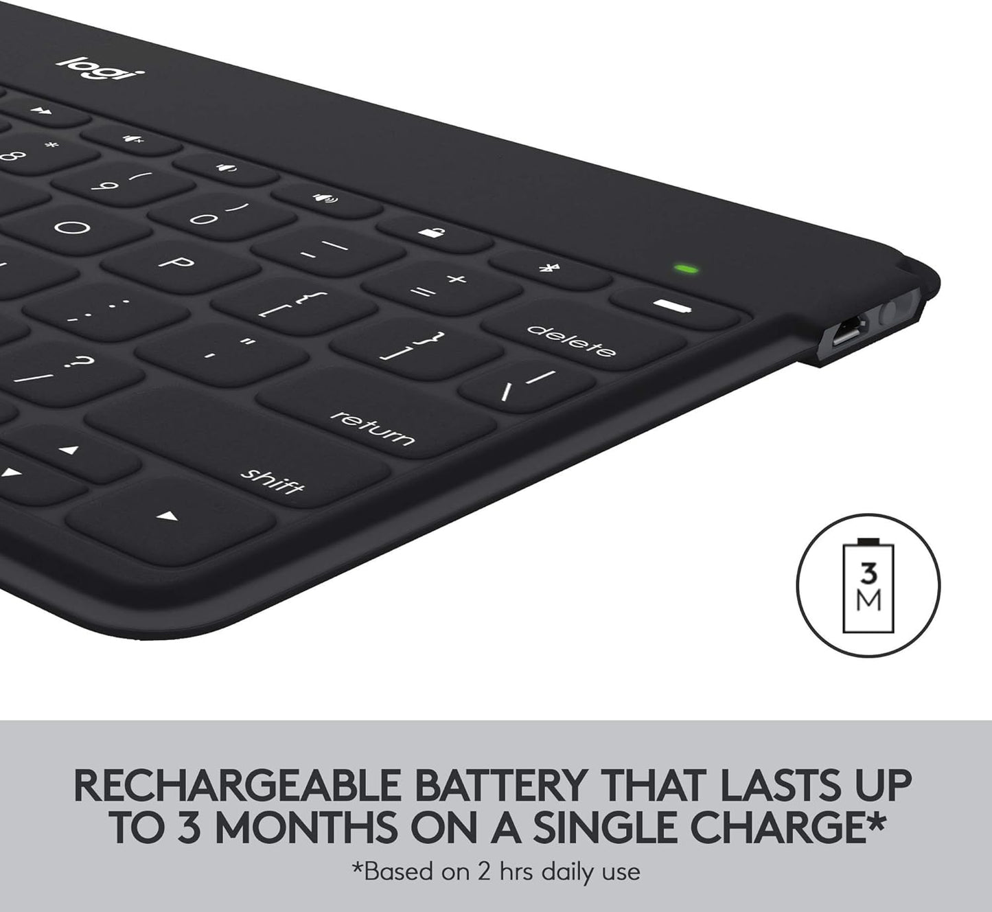 Logitech Keys-to-Go Super-Slim and Super-Light Bluetooth Keyboard for iPhone & iPad - Used Like New