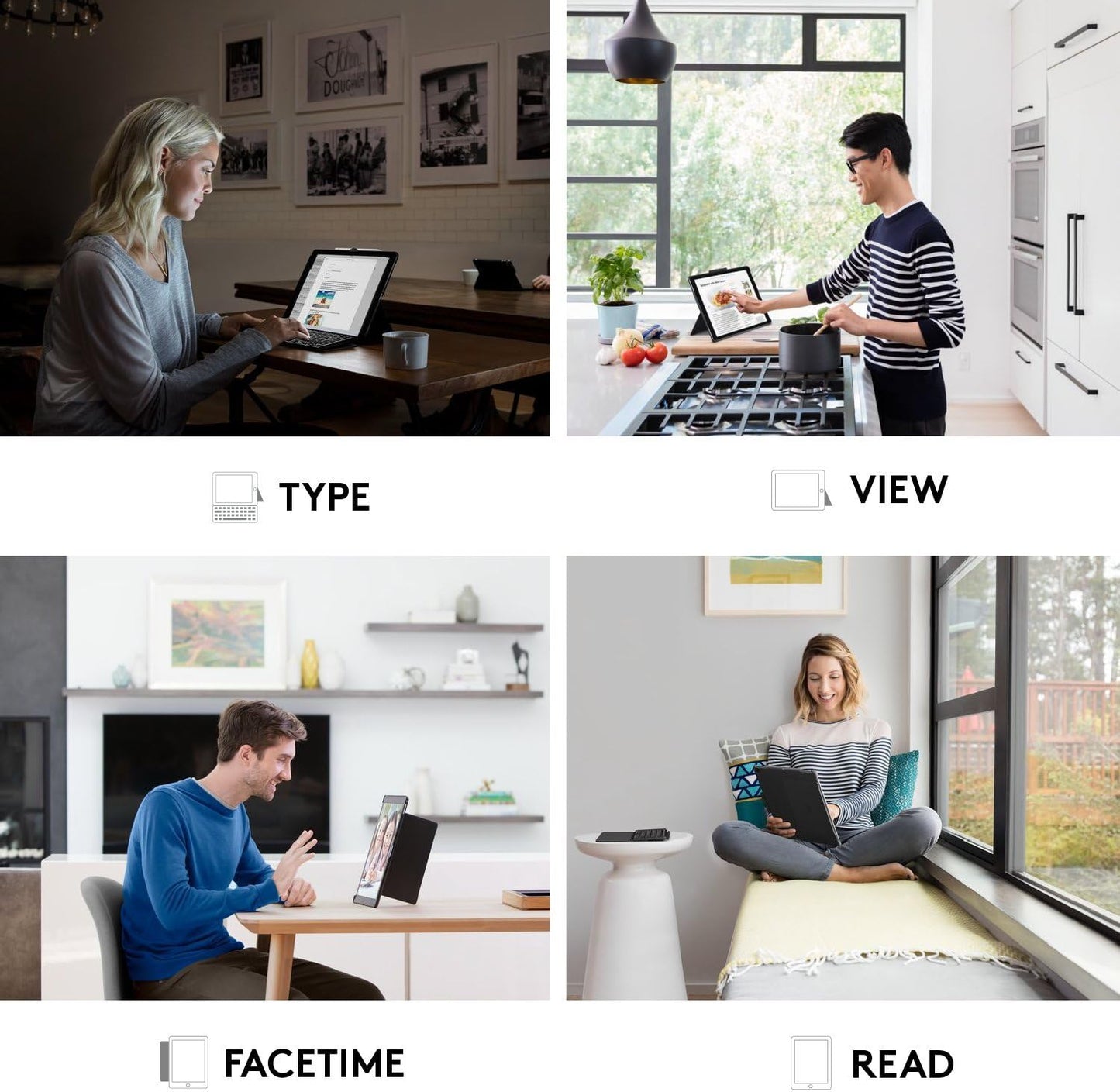 Logitech iPad Pro 12.9 inch Keyboard Case | SLIM COMBO with Detachable, Backlit, Wireless Keyboard and Smart Connector - New