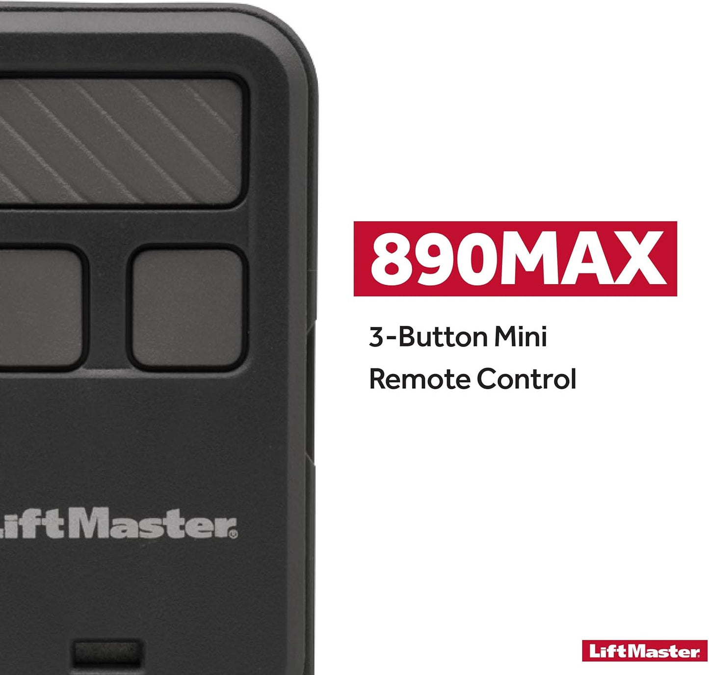 LiftMaster 890MAX Security+ 3-Button Mini Remote Garage Door Opener Control - Include 3-Volt Battery