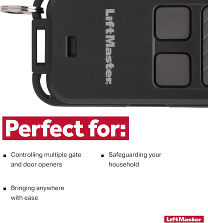 LiftMaster 890MAX Security+ 3-Button Mini Remote Garage Door Opener Control - Include 3-Volt Battery