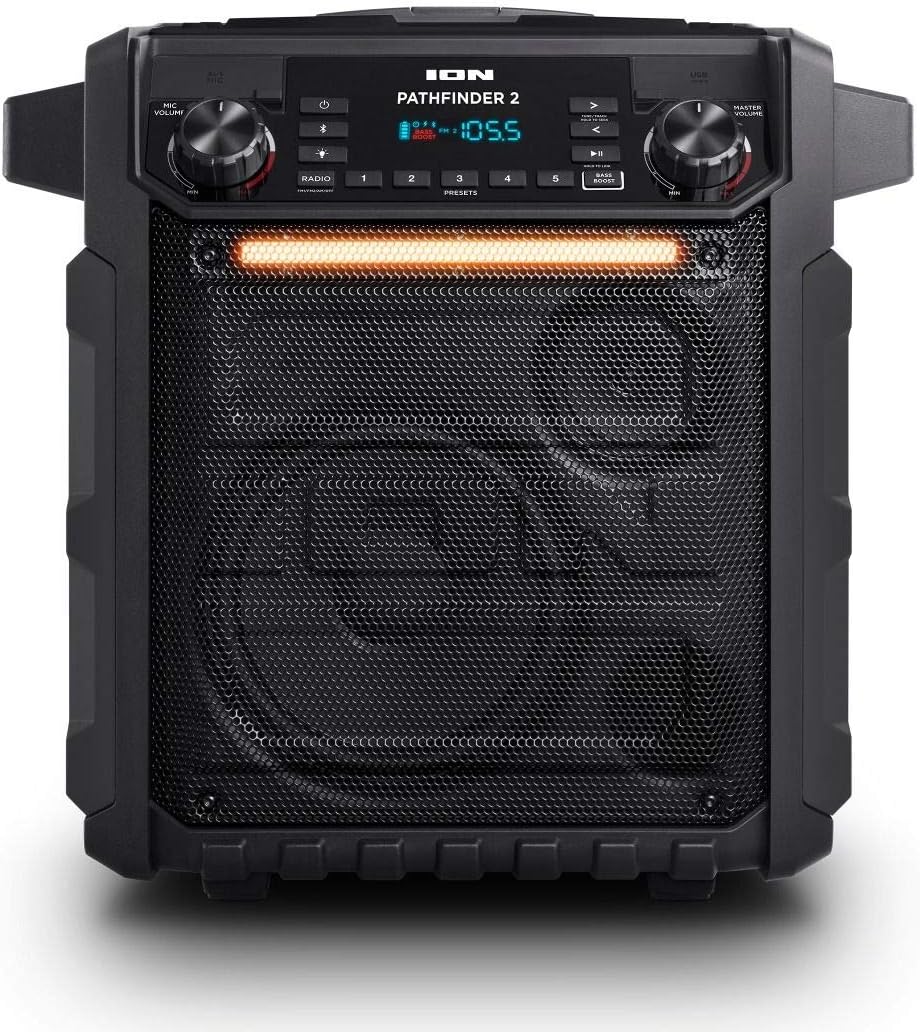 Ion Pathfinder II Rugged Bluetooth Portable Speaker - Red